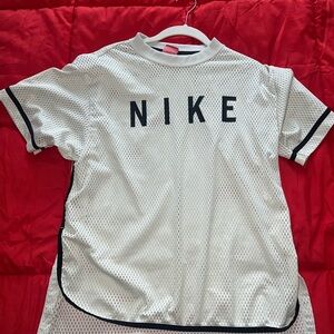 Nike White and Black Athletic Shirt